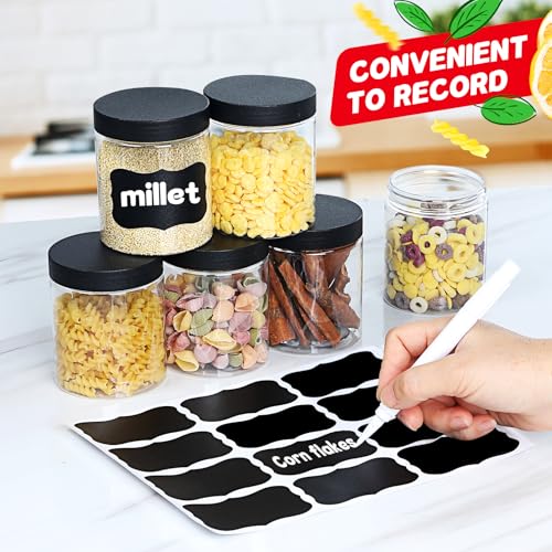 48 PCS 8 OZ Plastic Jars with Screw On Lids (8 Count)