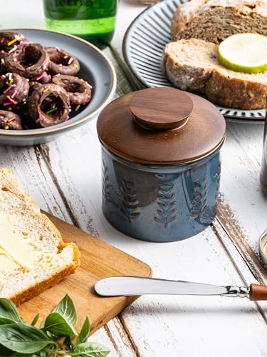 Ceramic Butter Crock with Lid for Countertop