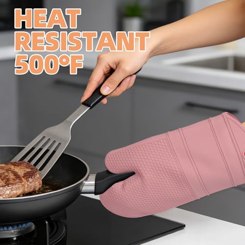 Silicone Oven Mitts Kitchen Potholder Set (2 Count)