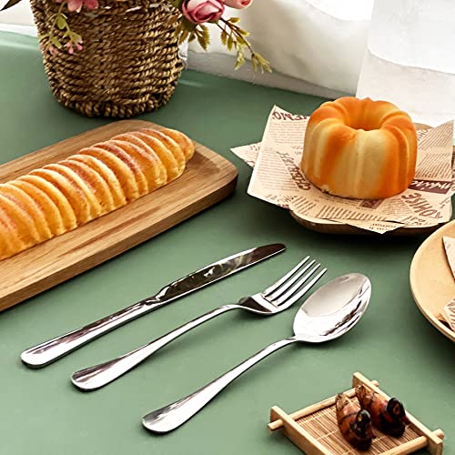16 Piece Silverware Set with 8 Dinner Knives and 8 Dinner Forks