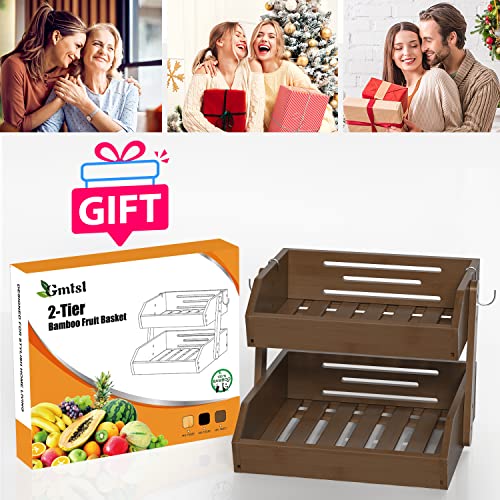 Bamboo Fruit Basket for Kitchen