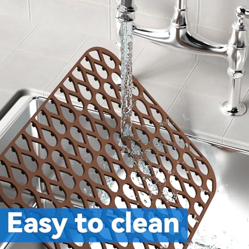 TOOVEM 13.6 ''x 11.6''Sink Protector for Kitchen (2 Count)