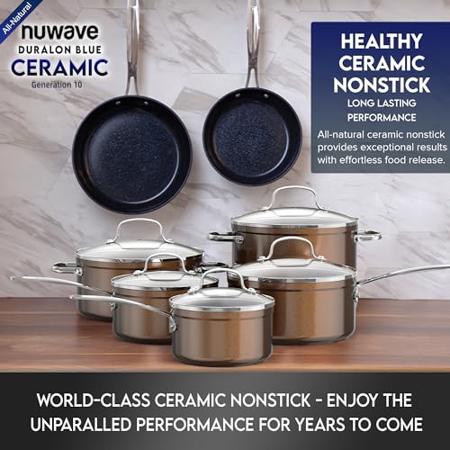 Healthy Duralon Blue Ceramic Nonstick Cookware Set