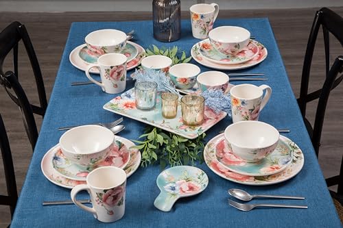 Margret's Garden Ceramic 14 inch Rectangular Serving Platter (2 Count)