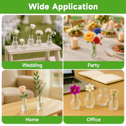 Glass Bud Vase Set of 20 Pcs (20 Count)