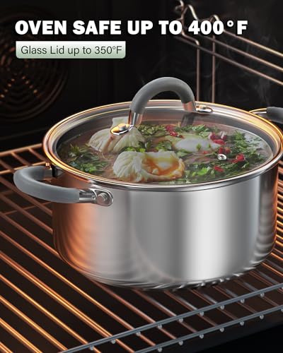 Basics 3 Quart Stainless Steel Stock Pot with Lid
