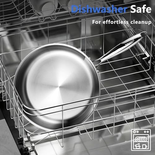 12" Tri Ply Stainless Steel Frying Pan