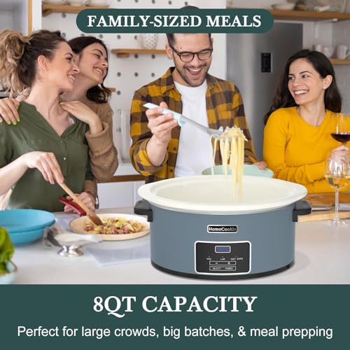 8 Quart Programmable Slow Cooker with Timer Keep Warm