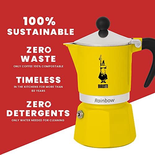 Rainbow Moka Pot in Yellow