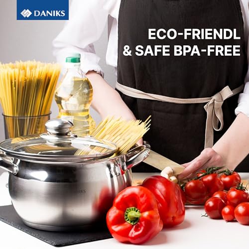 Classic 11 Piece Stainless Steel Cookware Set with Glass Lids (11 Count)