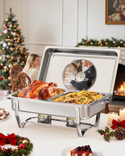 Rectangular Chafing Dishes for Buffet with Glass Lid