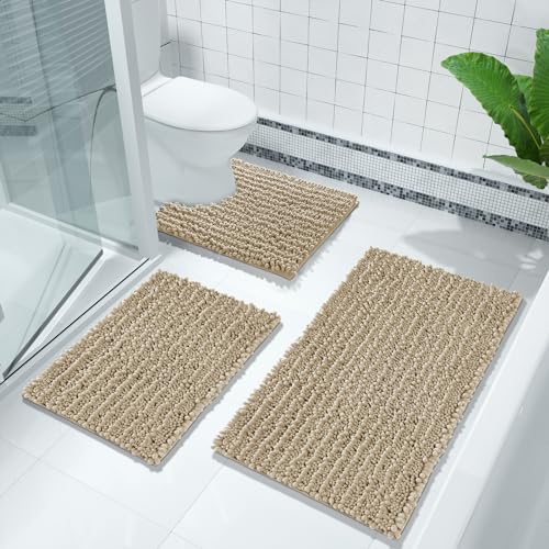 Bathroom Rugs Non Slip Washable 24x17 Inch