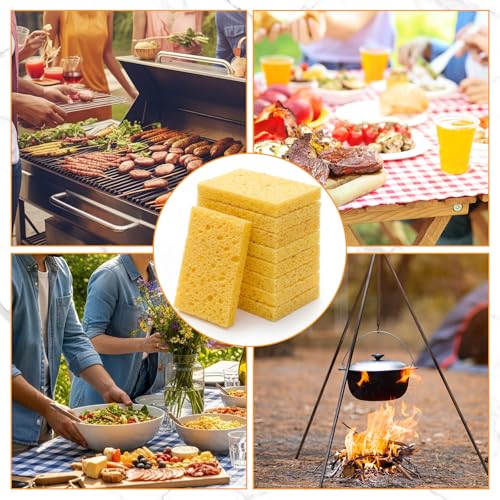 200 Pieces Compressed Wood Pulp Dish Sponges for Kitchen (200 Count)