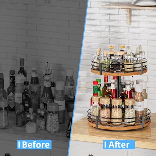 Lazy Susan Turntable Organizer Adjustable