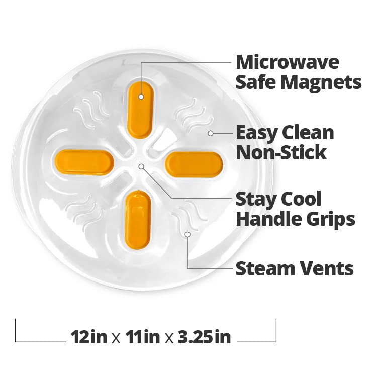 Magnetic Microwave Splatter Cover for Food