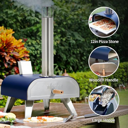 12" Multi Fuel Outdoor Pizza Oven Reach up to 1110℉