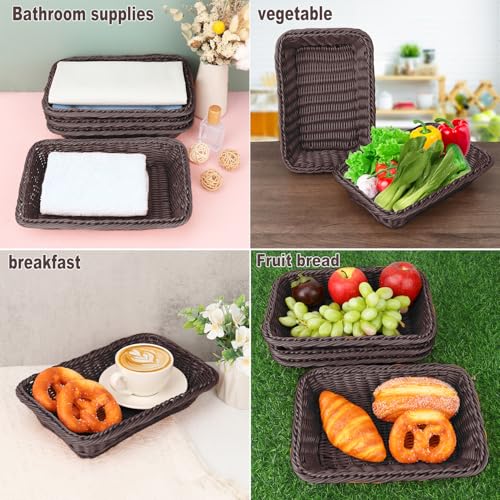 6 Pack 12 Inch Wicker Bread Basket (6 Count)
