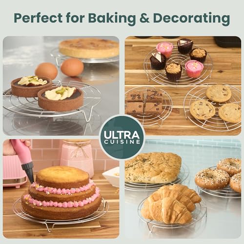 3 Set Round Cooling Racks for Baking