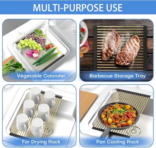 Expandable Roll Up Dish Drying Rack