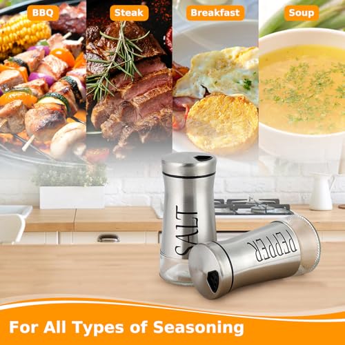 Salt and Pepper Shakers with Adjustable Pour Hole (2 Count)