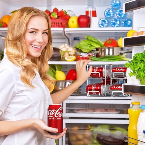 Soda Can Dispenser Rack for Fridge (12 Count)