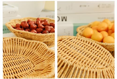 2Pack Fruit Baskets Wicker Bread Basket