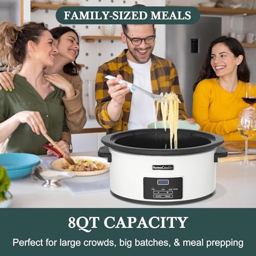 8 Quart Programmable Slow Cooker with Timer Keep Warm