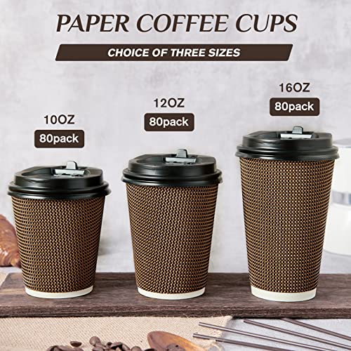 80 Pack 12 oz Disposabel Paper Cups