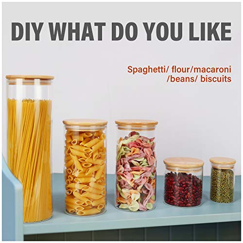 8 Pack 30 oz Glass Jars with Airtight Bamboo Lids for Kitchen (8 Count)