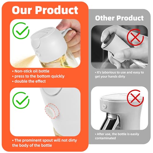 16oz 470ml Glass Olive Oil Sprayer for Cooking