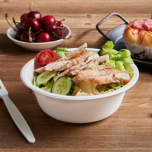 180 Pack 16 OZ Compostable Paper Bowls (180 Count)