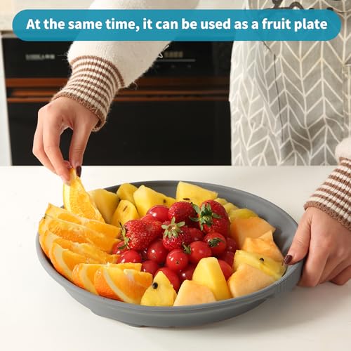 Microwave Splatter Silicone Cover Collapsible Steamer