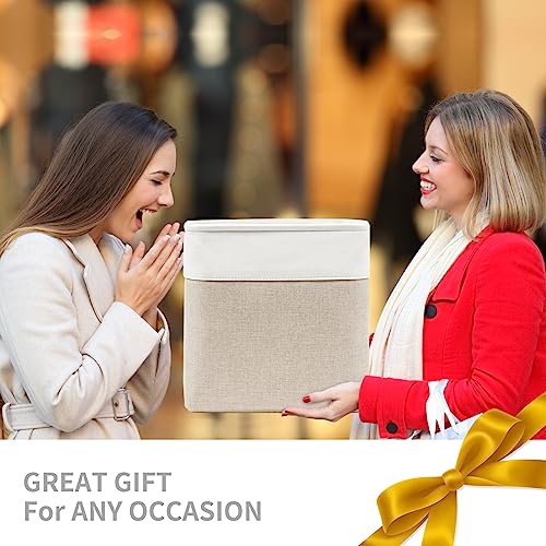 Collapsible Fabric Storage Cubes 11x11 Cube Storage Bins (4 Count)