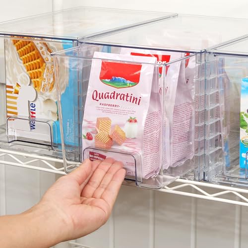 4 Pack Stackable Clear Pantry Storage Drawers (2 Count)