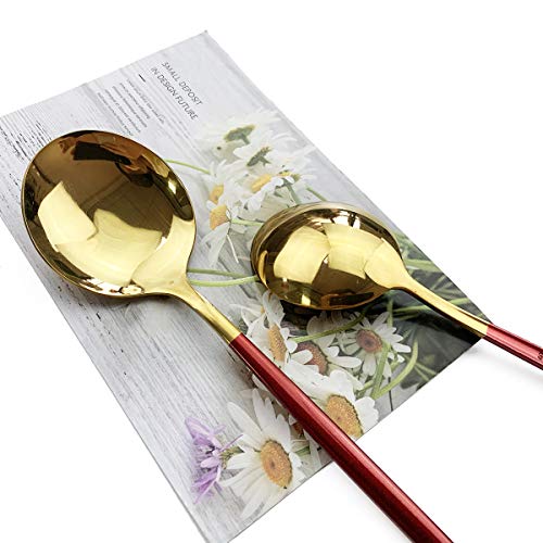 Red Gold Silverware Set (4 Count)