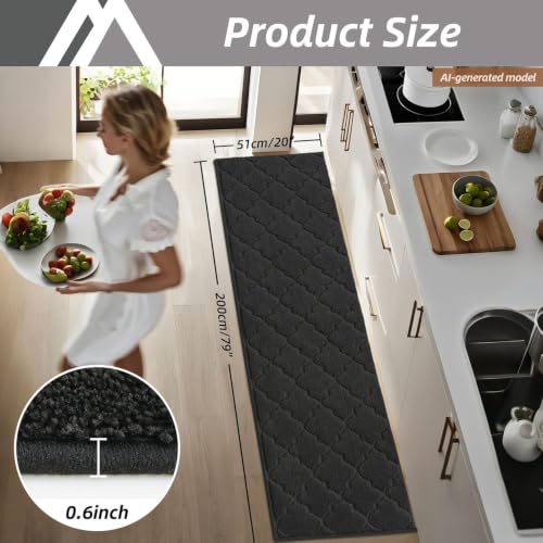 Soft Kitchen Floor Mats and Rugs Non Slip 20"x79"