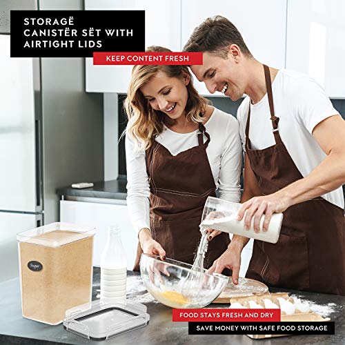 Large Flour Sugar Storage Containers Set of 2; 175 FL. oz (2 Count)