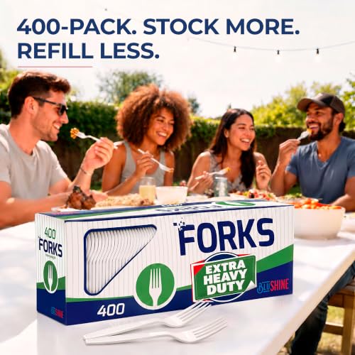 Extra Heavy Duty Plastic Forks (400 Count)