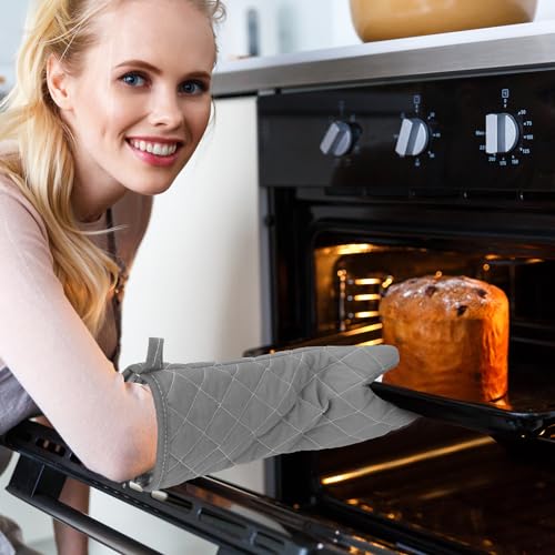 2 Pairs 17 Inch Extra Long Oven Mitts Heat Resistant (4 Count)