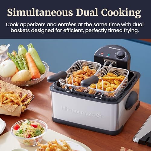 4.5Qt Deep Fryer (2 Baskets)
