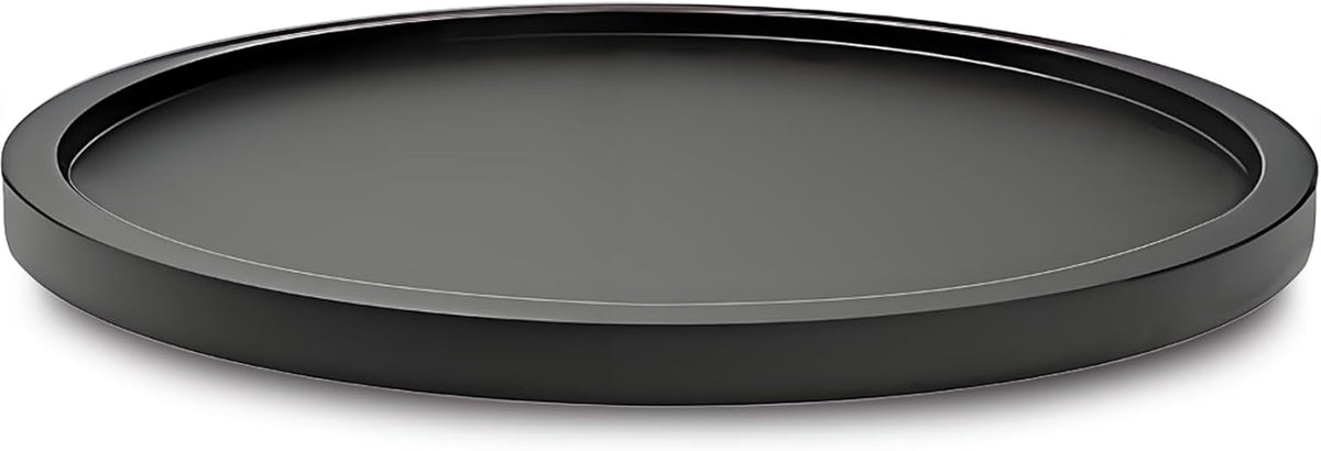 12" Black Bamboo Lazy Susan Organizer Kitchen Turntable for Cabinet Pantry Table Organization