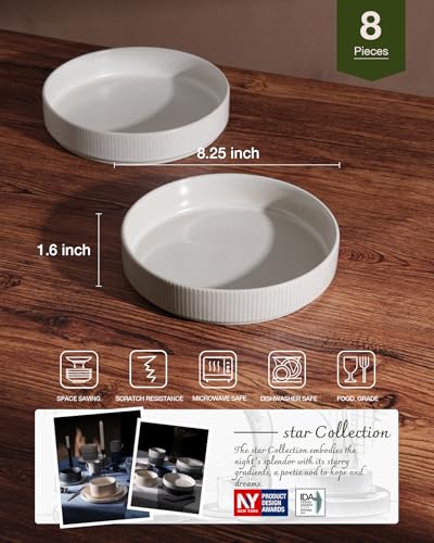 Star 8.25" Pasta Bowls Set of 8 (8 Count)