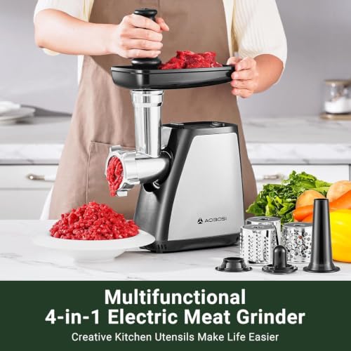 4 in 1 Electric Meat Grinder Heavy Duty & Sausage Stuffer 2800W Max