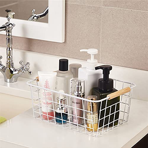 Kitchen Wire Baskets Farmhouse Decor Metal Food Storage Organizer (4 Count)