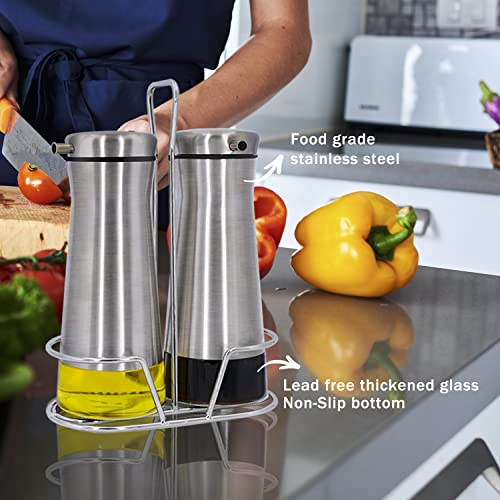 Oil And Vinegar Dispenser Set with Caddy (2 Count)