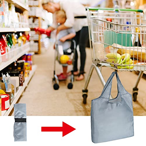 15x4.5x15 Inch Grey Reusable Shopping Bags with Handles