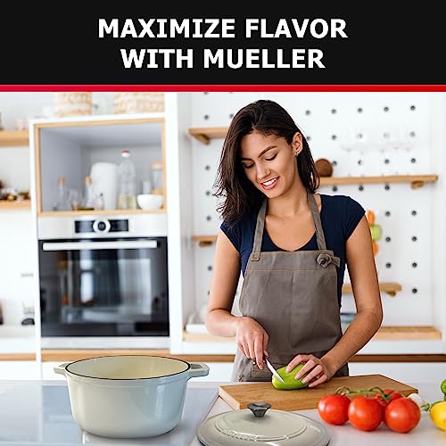 Mueller DuraCast 6QT Enameled Cast Iron Dutch Oven with Lid