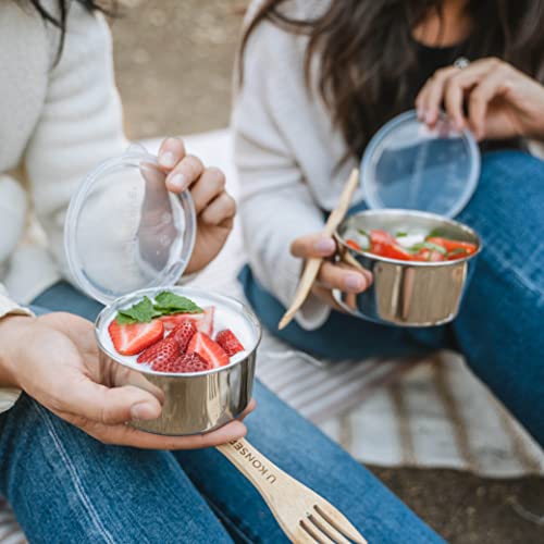 U Konserve Stainless Steel Round Nesting Containers Trio Set of 3