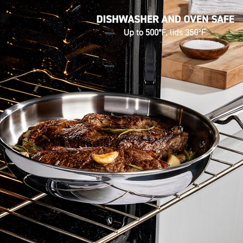 Pro Tri Ply Stainless Steel 6 qt Dutch Oven Pot with Lid