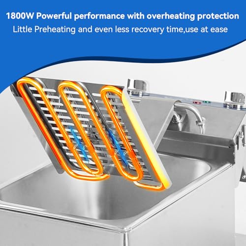 8.5Qt Electric Fryer with Oil Drain